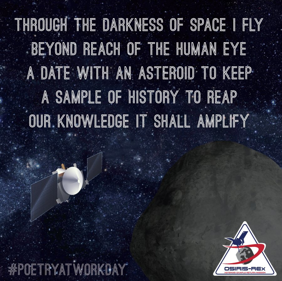 Poem by NASA's OSIRIS-REx for the #PoetryAtWorkDay challenge