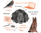 Illustration of Isabel Rojas-Ferrer