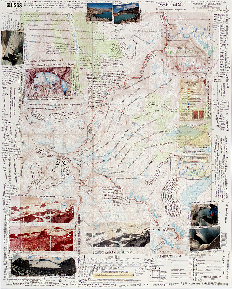 A photo of Bonnie Peterson's Glacier Survey Map Artwork