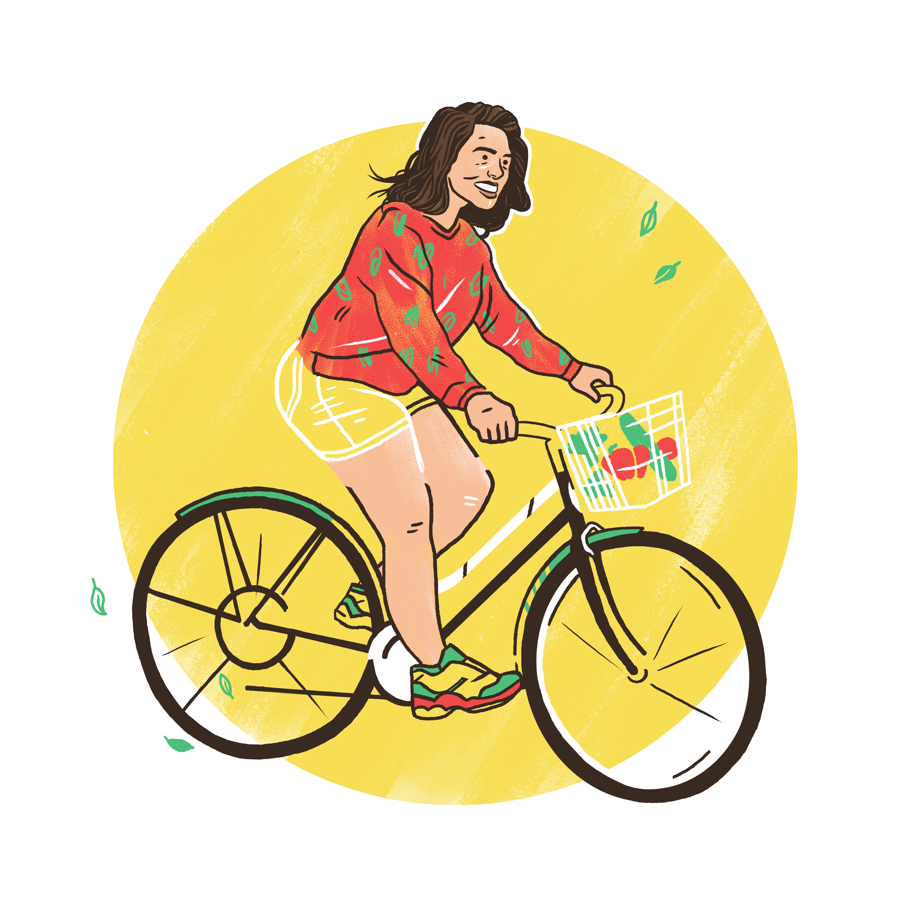 A women cycling