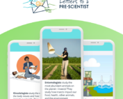 Letters to PreScientist logo at top - screenshot of three cards within A to Z course