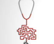 a stethoscope in the shape of a maze