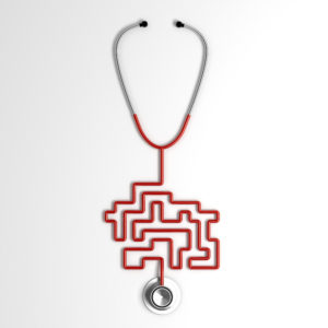 a stethoscope in the shape of a maze