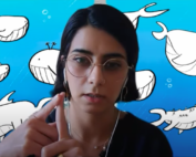 Screenshot of Reyhaneh presenting at the webinar