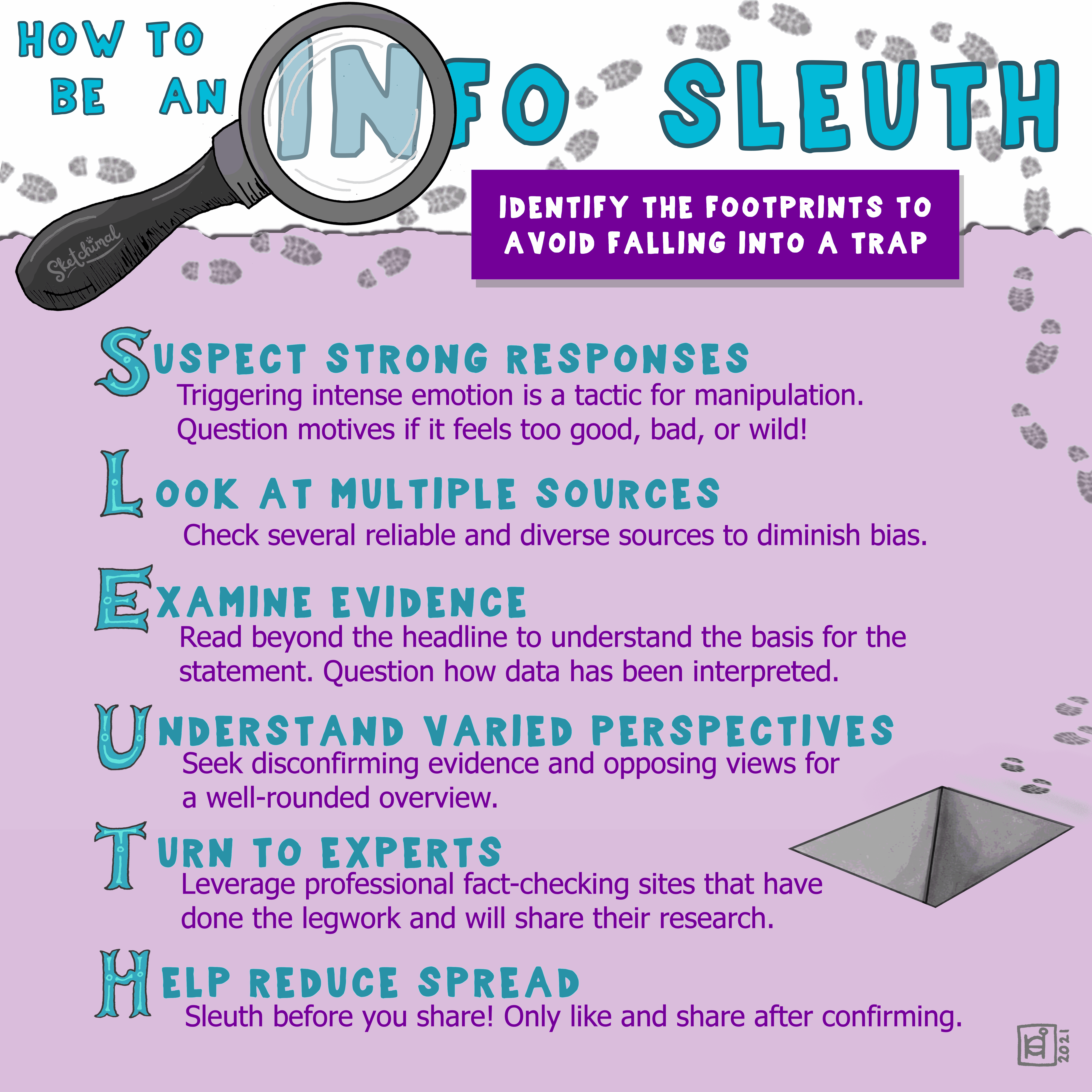 Sleuth before you share! Only like or forward information after you've completed your investigation.
