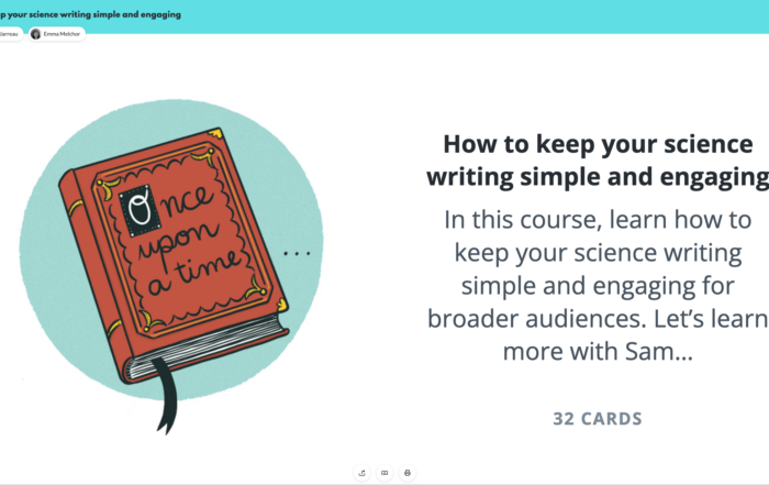 screenshot of the first card of the course - title and introduction to course