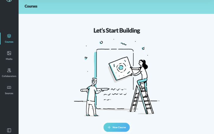Screenshot of landing page in Lifeology Builder